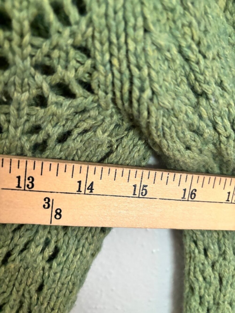 Old Navy Green Open Knit Cardigan Sweater Womens Medium Shawl Collar Toggle Clos - Picture 8 of 11
